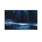 Night Forest And Moonlight Print Polyester Flag