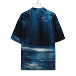 Night Forest And Moonlight Print Rayon Hawaiian Shirt