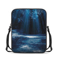 Night Forest And Moonlight Print Rectangular Crossbody Bag