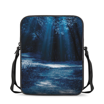 Night Forest And Moonlight Print Rectangular Crossbody Bag