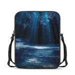 Night Forest And Moonlight Print Rectangular Crossbody Bag