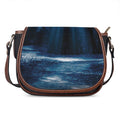 Night Forest And Moonlight Print Saddle Bag