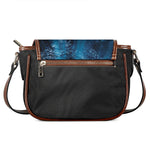 Night Forest And Moonlight Print Saddle Bag