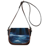 Night Forest And Moonlight Print Saddle Bag