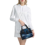 Night Forest And Moonlight Print Shoulder Handbag