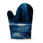Night Forest And Moonlight Print Single Oven Mitt