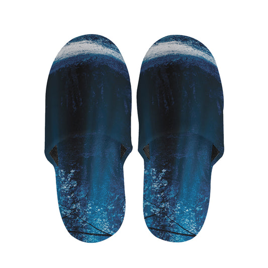 Night Forest And Moonlight Print Slippers