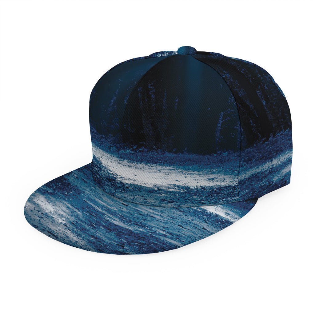 Night Forest And Moonlight Print Snapback Cap