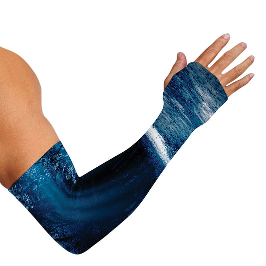 Night Forest And Moonlight Print Sun Protection Arm Sleeves
