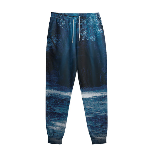 Night Forest And Moonlight Print Sweatpants