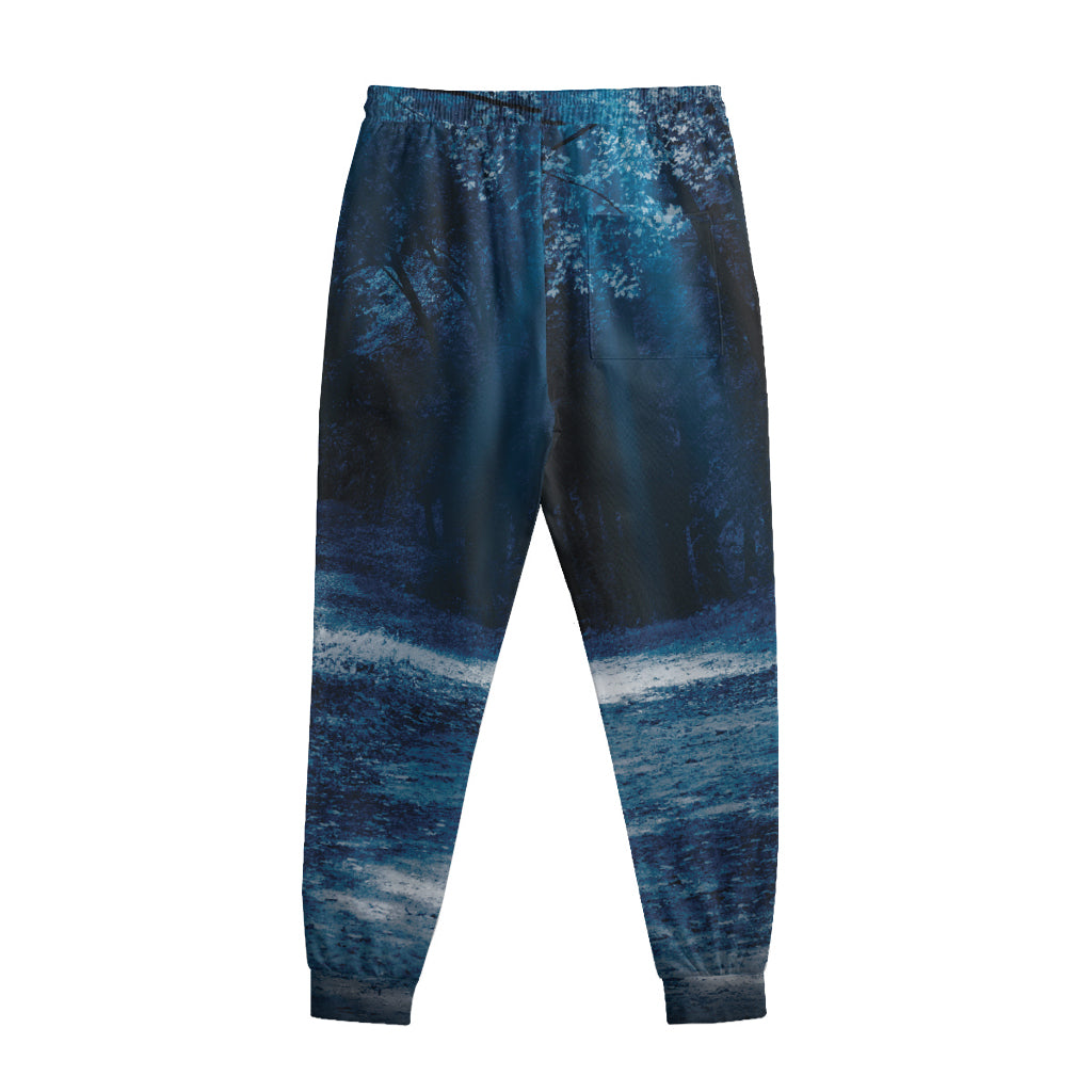 Night Forest And Moonlight Print Sweatpants