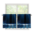 Night Forest And Moonlight Print Tier Curtains