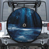 Night Forest And Moonlight Print Tire Cover With Camera Hole