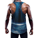 Night Forest And Moonlight Print Training Tank Top