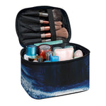 Night Forest And Moonlight Print Travel Makeup Bag