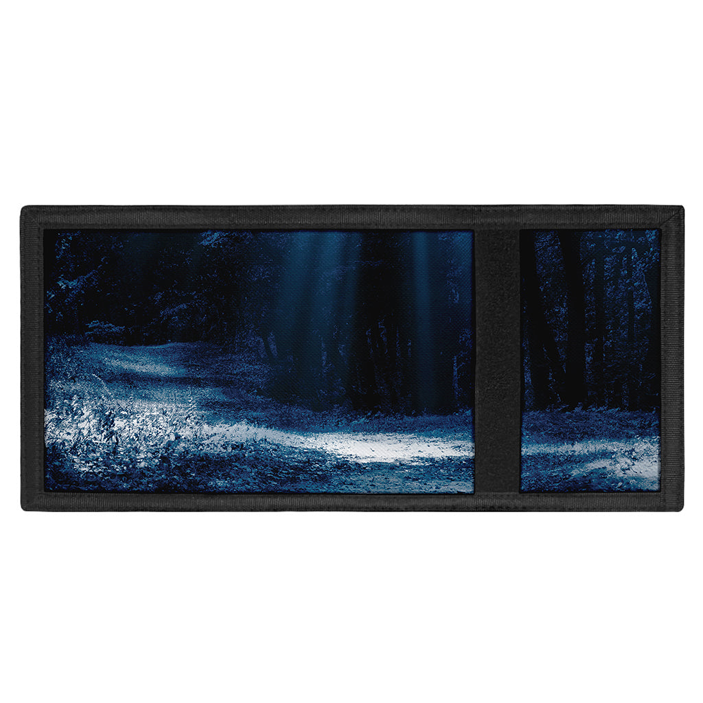 Night Forest And Moonlight Print Trifold Wallet