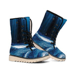 Night Forest And Moonlight Print Winter Boots