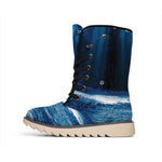 Night Forest And Moonlight Print Winter Boots