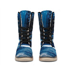 Night Forest And Moonlight Print Winter Boots