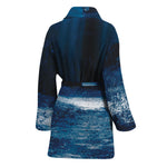 Night Forest And Moonlight Print Women's Bathrobe