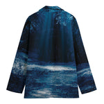 Night Forest And Moonlight Print Women's Blazer