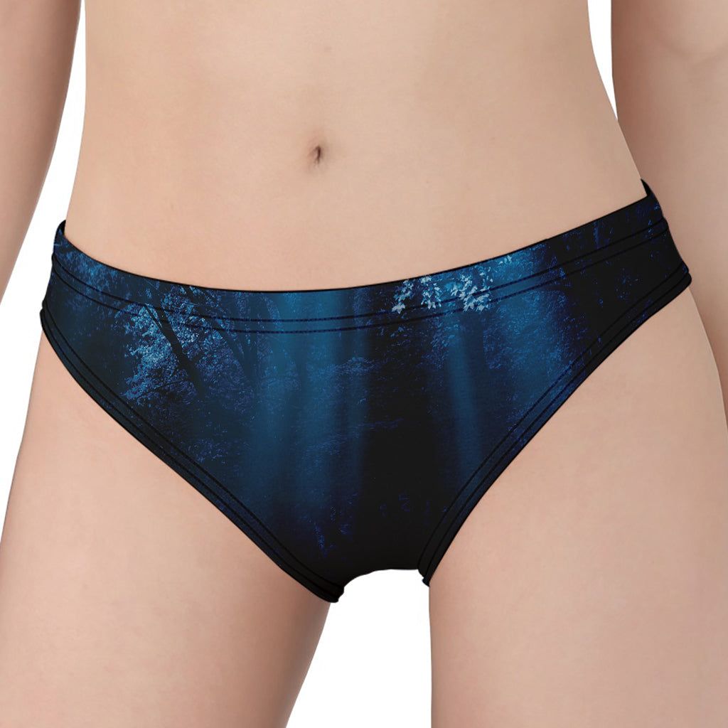 Night Forest And Moonlight Print Women's Panties