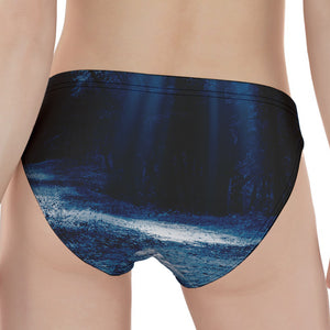 Night Forest And Moonlight Print Women's Panties