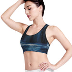 Night Forest And Moonlight Print Women's Sports Bra