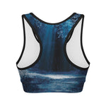 Night Forest And Moonlight Print Women's Sports Bra
