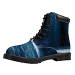 Night Forest And Moonlight Print Work Boots