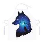 Night Forest Wolf Spirit Print Adjustable Apron