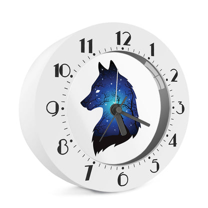 Night Forest Wolf Spirit Print Alarm Clock