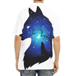 Night Forest Wolf Spirit Print Aloha Shirt