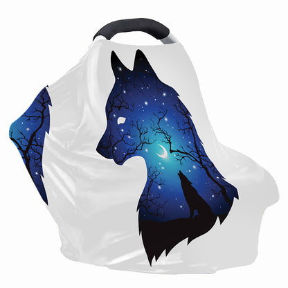 Night Forest Wolf Spirit Print Baby Seat Cover