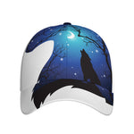 Night Forest Wolf Spirit Print Baseball Cap