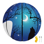 Night Forest Wolf Spirit Print Basketball