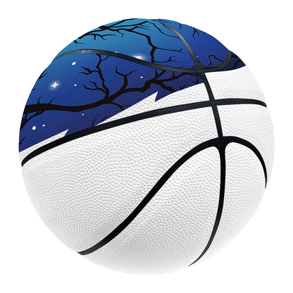 Night Forest Wolf Spirit Print Basketball
