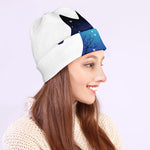 Night Forest Wolf Spirit Print Beanie