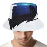 Night Forest Wolf Spirit Print Bucket Hat