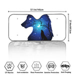 Night Forest Wolf Spirit Print Car Windshield Sun Shade