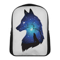 Night Forest Wolf Spirit Print Casual Backpack
