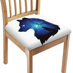 Night Forest Wolf Spirit Print Chair Cushion Cover