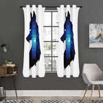 Night Forest Wolf Spirit Print Curtain