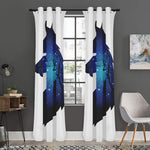 Night Forest Wolf Spirit Print Curtain