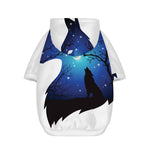 Night Forest Wolf Spirit Print Dog Zip Up Hoodie