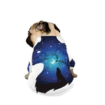 Night Forest Wolf Spirit Print Dog Zip Up Jacket