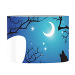 Night Forest Wolf Spirit Print Drum Lamp Shade