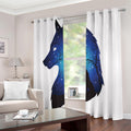 Night Forest Wolf Spirit Print Extra Wide Grommet Curtains