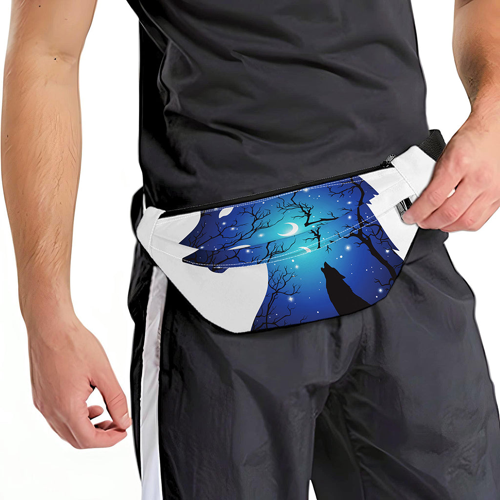 Night Forest Wolf Spirit Print Fanny Pack