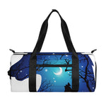 Night Forest Wolf Spirit Print Gym Bag